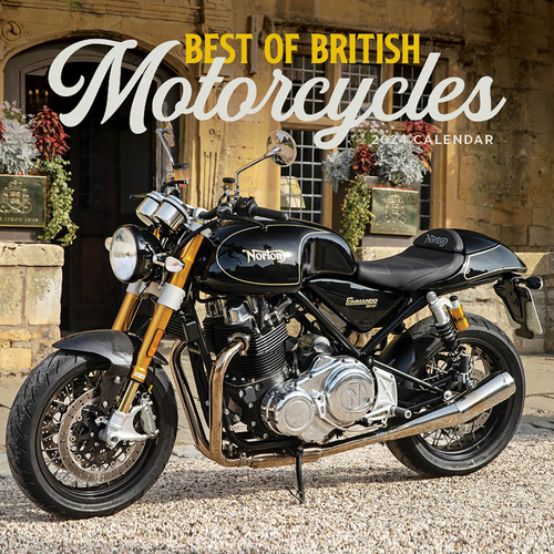 2024 Calendar Best Of British Motorcycles Square Wall, Paper Pocket CSB3