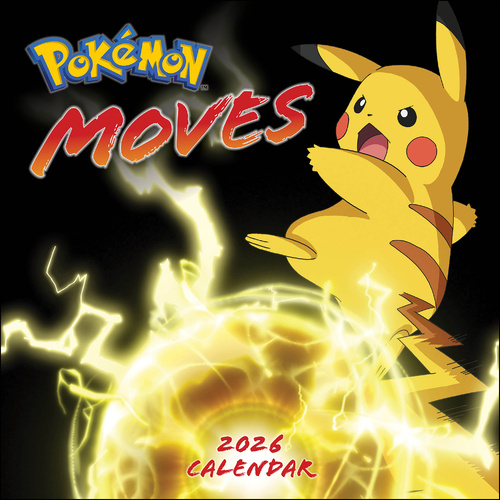 2026 Calendar Pokemon Moves Square Wall, Abrams AM82930