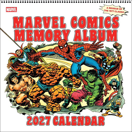 2027 Calendar Marvel Comics Memory Album Square Wall, Abrams AM91253