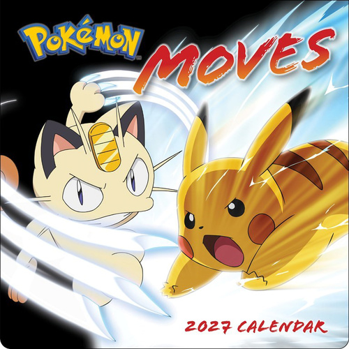 2027 Calendar Pokemon Moves Square Wall, Abrams AM92458