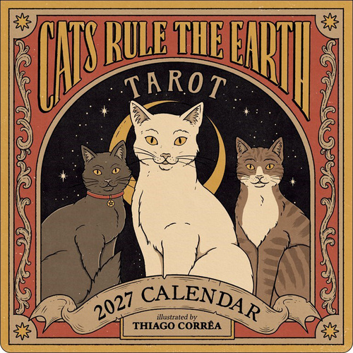 2027 Calendar Cats Rule the Earth Tarot Square Wall, Abrams AM92830