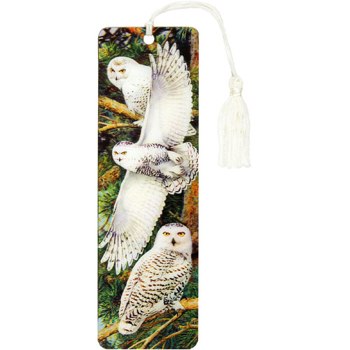Peter Pauper Press 3D Bookmark - Snowy Owl, 316813