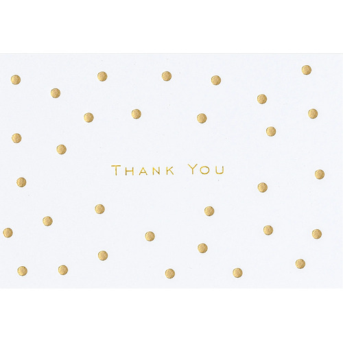 Peter Pauper Press Boxed Thank you Note Cards - Gold Dots 319005