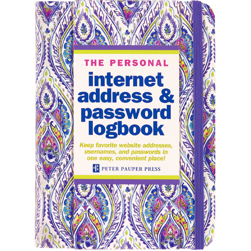 Peter Pauper Press The Personal Internet Address & Password Logbook Silk 319067