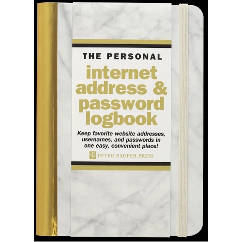 Peter Pauper Press The Personal Internet Address & Password Logbook Marble, 324719