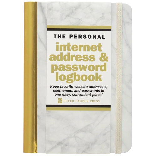 Peter Pauper Press The Personal Internet Address & Password Logbook Marble, 324719