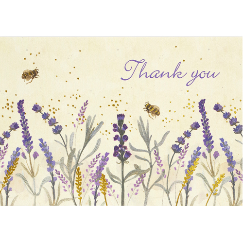 Peter Pauper Press Boxed Thank You Note Cards - Lavender & Honey 331519