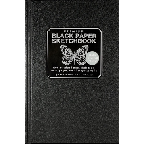 Peter Pauper Press Sketchbook Premium Black Paper, 331625