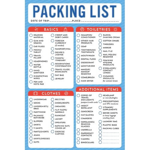 Peter Pauper Press Note Pad Packing List, 331915