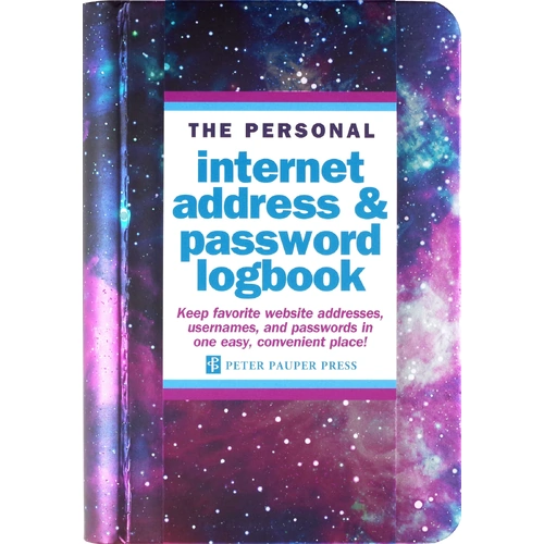 Peter Pauper Press The Personal Internet Address & Password Logbook Galaxy, 333858