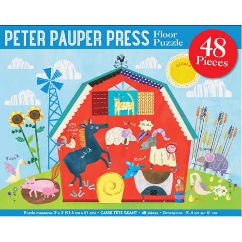 Peter Pauper Press Kids Jigsaw Floor Puzzle 48 Piece - On The Farm 335470