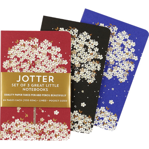 Peter Pauper Press Jotter Notebooks Falling Blossoms (Set of 3) Mini, 337894
