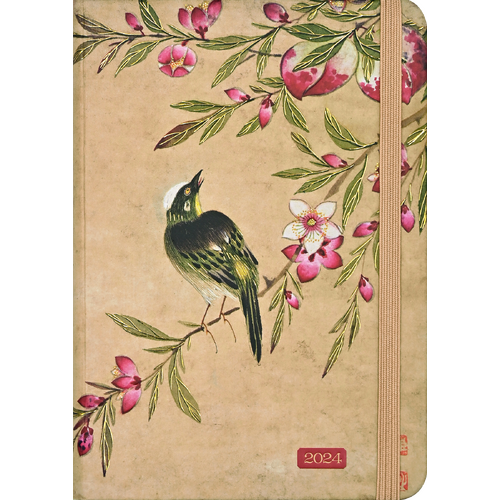 2024 Diary Peach Blossoms 13x18cm Week to View, Peter Pauper Press 340443