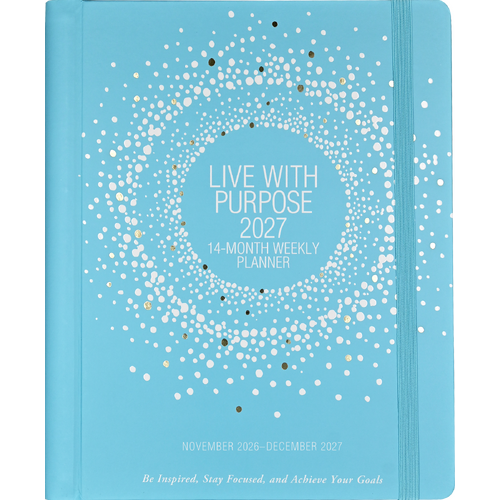 2027 14-Month Planner Peter Pauper Press Live with Purpose 22x28cm Week to View, 346995