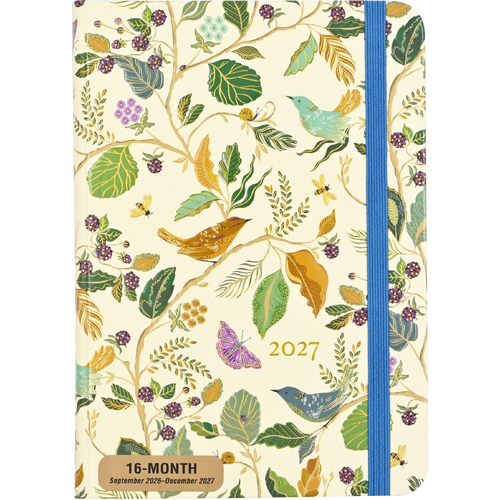 2027 16-Month Planner Peter Pauper Press Birds & Berries Compact Week to View, 347343