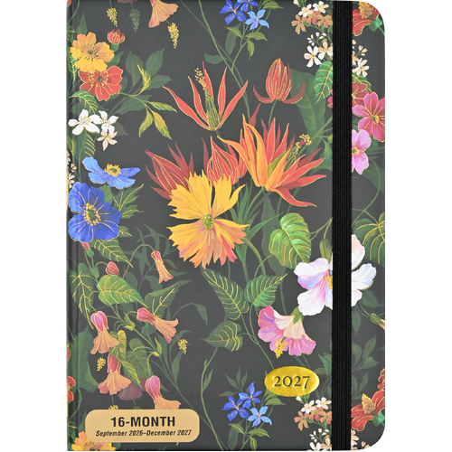 2027 16-Month Planner Peter Pauper Press Floral Paradise Compact Week to View, 347381