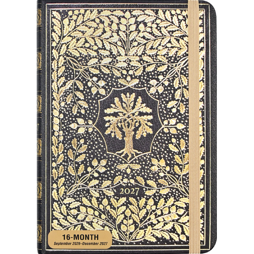 2027 16-Month Planner Peter Pauper Press Gilded Tree of Life Compact Week to View, 347404