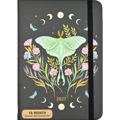 2027 16-Month Planner Peter Pauper Press Luna Moth Compact Week to View, 347428