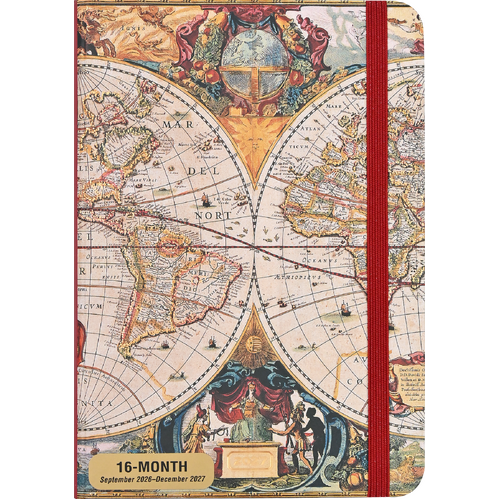 2027 16-Month Planner Peter Pauper Press Old World Compact Week to View, 347442