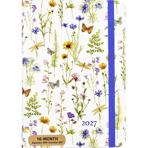 2027 16-Month Planner Peter Pauper Press Wildflower Garden Compact Week to View, 347473