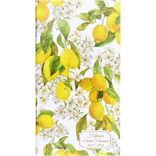 2027-2028 2-Year Planner Peter Pauper Press Amalfi Lemons Pocket Month to View, 347541