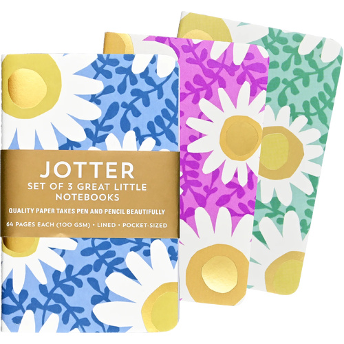 Peter Pauper Press Jotter Notebooks Daisies (Set of 3) Mini, 347961