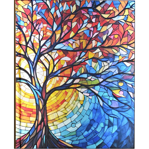 Peter Pauper Press Journal Stained Glass Tree of Life Oversize, 348036
