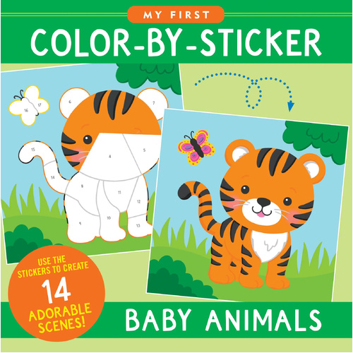 Peter Pauper Press My First Color-by-Sticker Book - Baby Animals, 348388