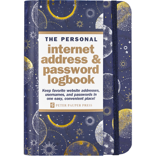 Peter Pauper Press The Personal Internet Address & Password Logbook Cosmos 348739