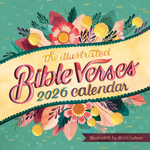 2026 Calendar The Illustrated Bible Verses Square Wall, Workman
