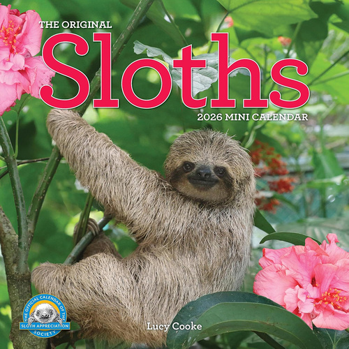 2026 Calendar The Original Sloths Mini Wall, Workman