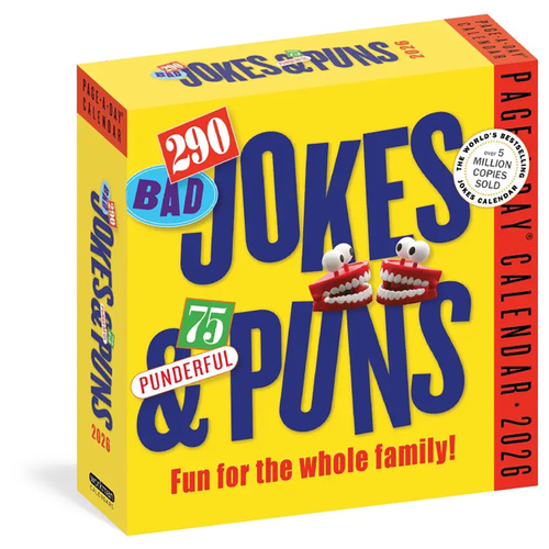 2026 Calendar 290 Bad Jokes & 75 Punderful Puns Page-A-Day Boxed, Workman