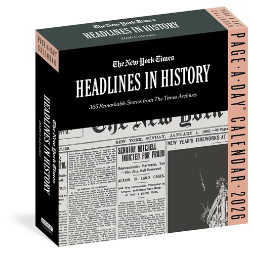 2026 Calendar The New York Times Headlines in History Page-A-Day Boxed, Workman