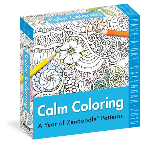 2026 Calendar Calm Coloring Page-A-Day Boxed, Workman