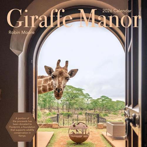 2026 Calendar Giraffe Manor Square Wall, Workman
