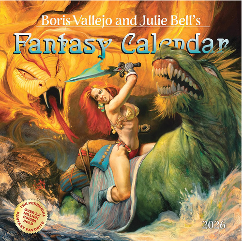 2026 Calendar Boris Vallejo and Julie Bell's Fantasy Square Wall, Workman
