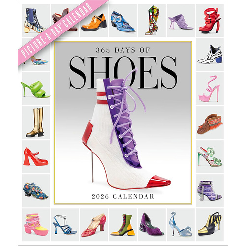 2026 Calendar 365 Days of Shoes Picture-A-Day Vertical Wall, Workman