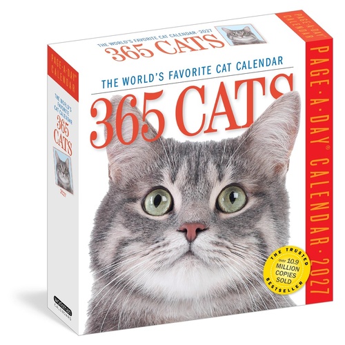 2027 Calendar Page-A-Day 365 Cats Day-to-Day Boxed, Workman