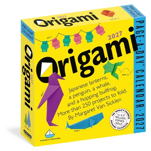 2027 Calendar Page-A-Day Origami Day-to-Day Boxed, Workman