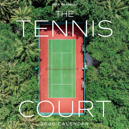 2026 Calendar The Tennis Court Square Wall, Workman