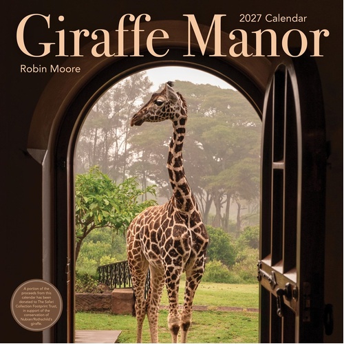 2027 Calendar Giraffe Manor Square Wall, Workman