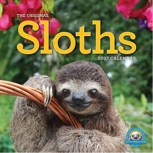 2027 Calendar The Original Sloths Square Wall, Workman