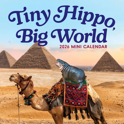 2026 Calendar Tiny Hippo, Big World Mini Wall, Workman