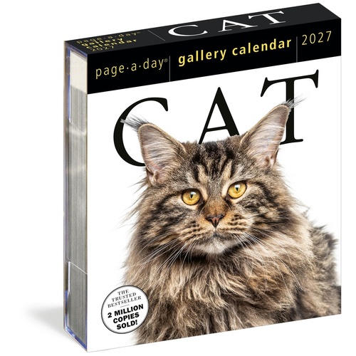 2027 Calendar Page-A-Day Gallery Cat Day-to-Day Boxed, Workman