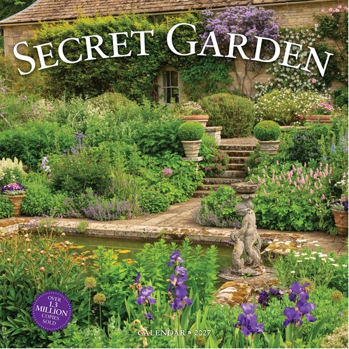 2027 Calendar Secret Garden Square Wall, Workman