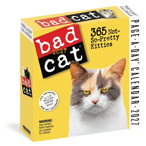 2027 Calendar Page-A-Day Bad Cat Day-to-Day Boxed, Workman