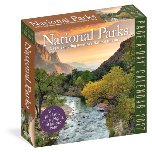 2027 Calendar Page-A-Day National Parks Day-to-Day Boxed, Workman