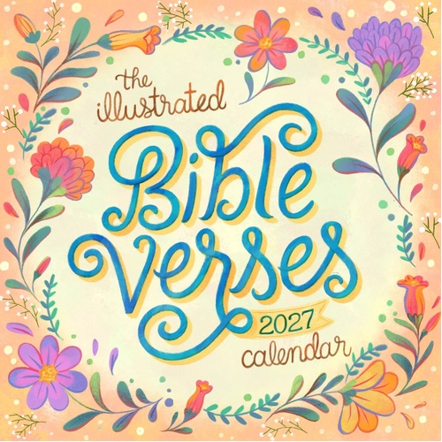 2027 Calendar The Illustrated Bible Verses Square Wall, Workman