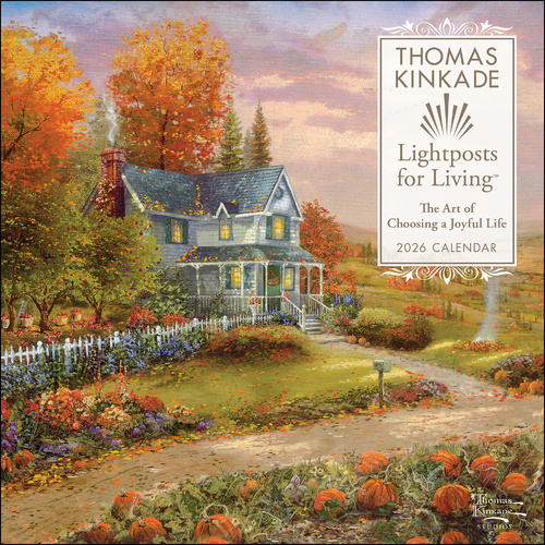 2026 Calendar Thomas Kinkade Lightposts for Living Square Wall, Andrews McMeel AM96829