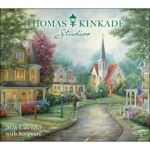 2026 Calendar Thomas Kinkade Studios with Scripture Deluxe Wall, Andrews McMeel AM96898